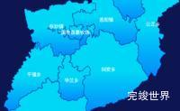 echarts防城港市上思县geoJson地图局部颜色渐变效果实例