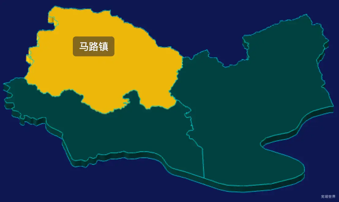 threejs防城港市东兴市geoJson地图3d地图指定区域闪烁