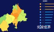 echarts钦州市钦北区geoJson地图地图排行榜效果代码演示