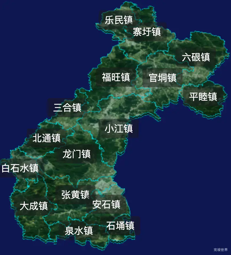 threejs钦州市浦北县geoJson地图3d地图