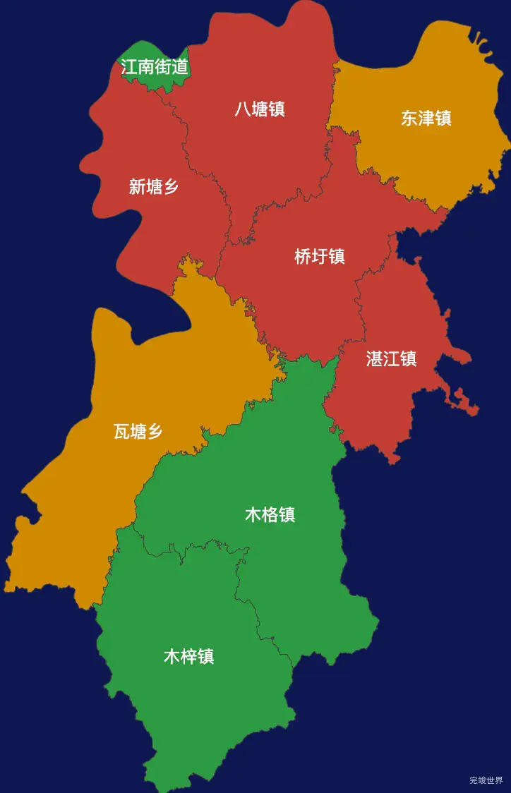 echarts贵港市港南区geoJson地图定义颜色