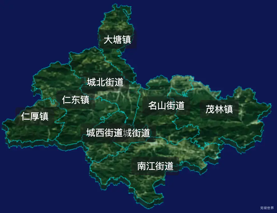 threejs玉林市玉州区geoJson地图3d地图css2d标签