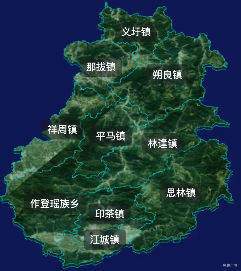 threejs百色市田东县geoJson地图3d地图css2d标签