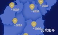 echarts百色市那坡县geoJson地图水滴状气泡图实例