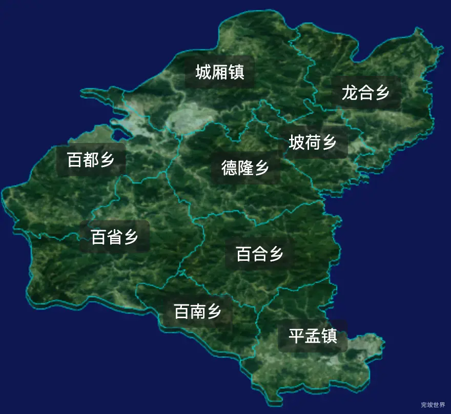 threejs百色市那坡县geoJson地图3d地图css2d标签