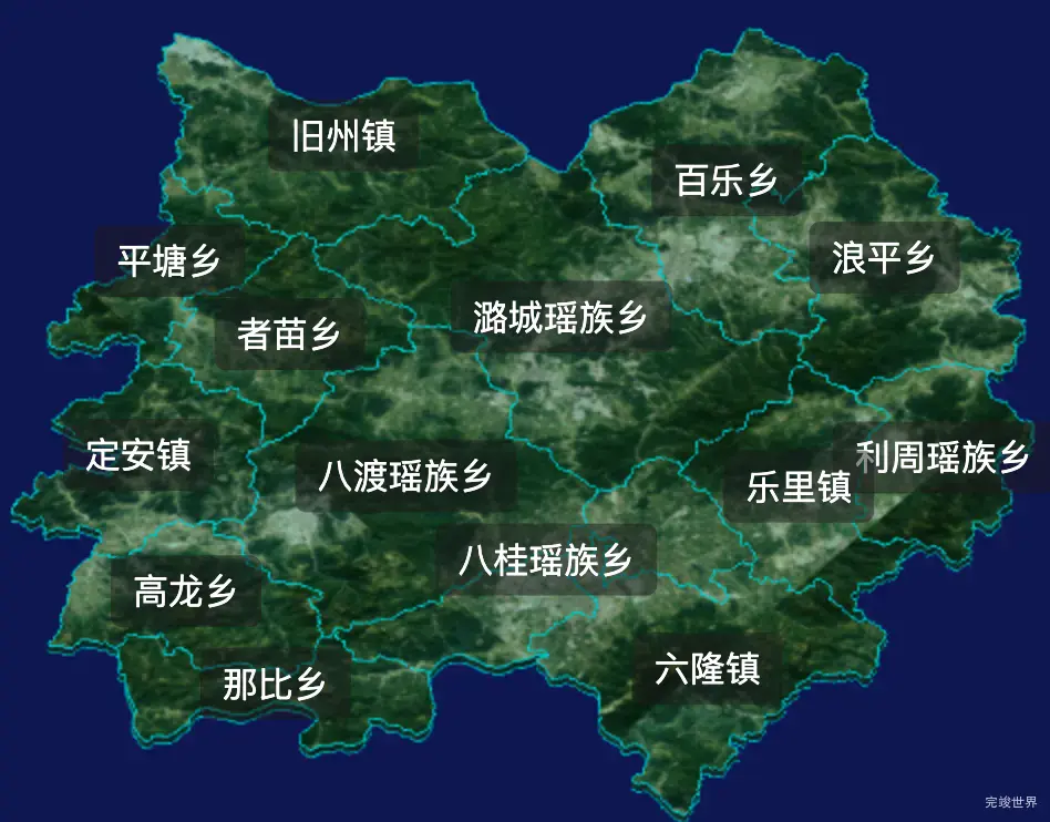 threejs百色市田林县geoJson地图3d地图css2d标签