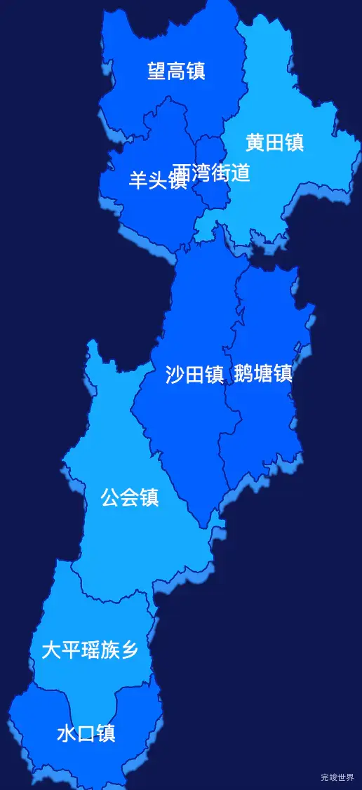 echarts贺州市平桂区geoJson地图 visualMap控制地图颜色