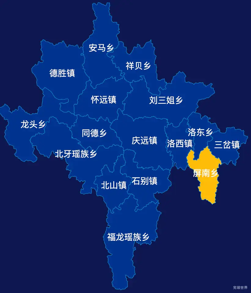 1echarts河池市宜州区geoJson地图指定区域高亮