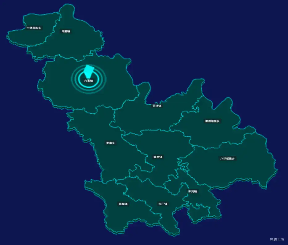 threejs河池市南丹县geoJson地图3d地图添加旋转棱锥