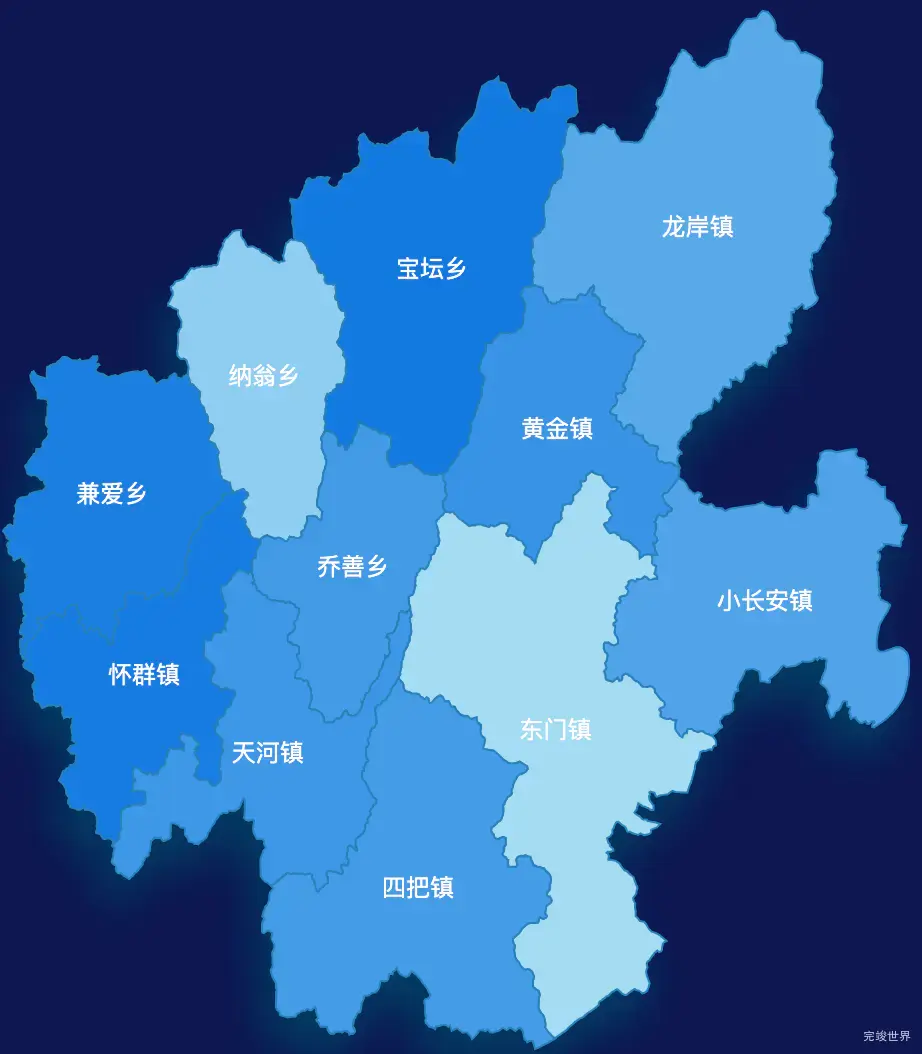 echarts河池市罗城仫佬族自治县geoJson地图 tooltip轮播