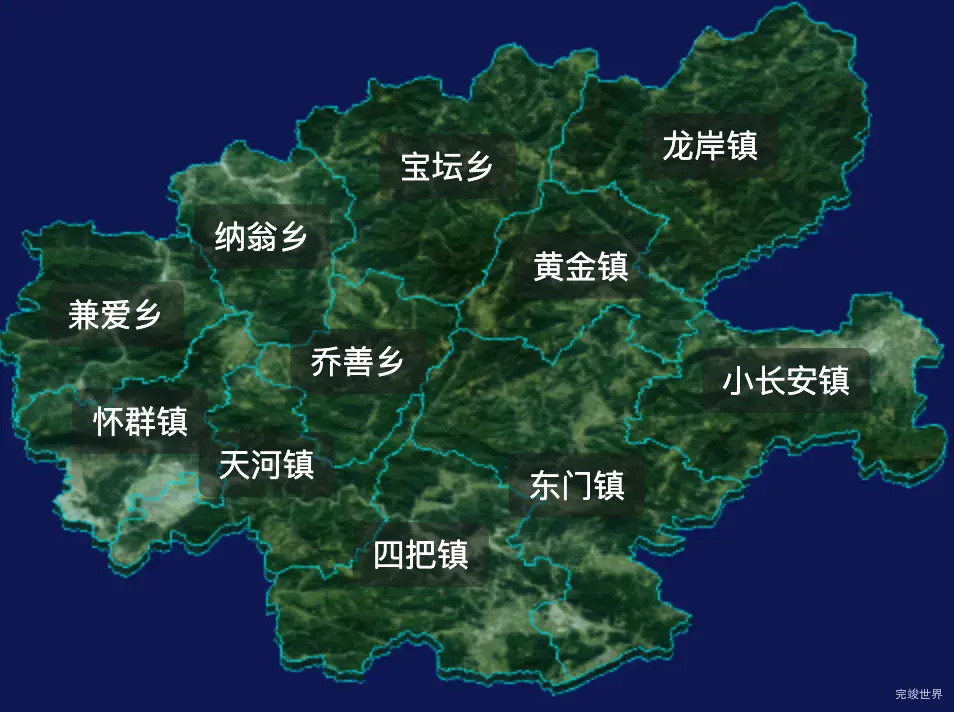 threejs河池市罗城仫佬族自治县geoJson地图3d地图css2d标签