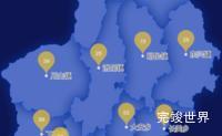 echarts河池市环江毛南族自治县geoJson地图水滴状气泡图实例