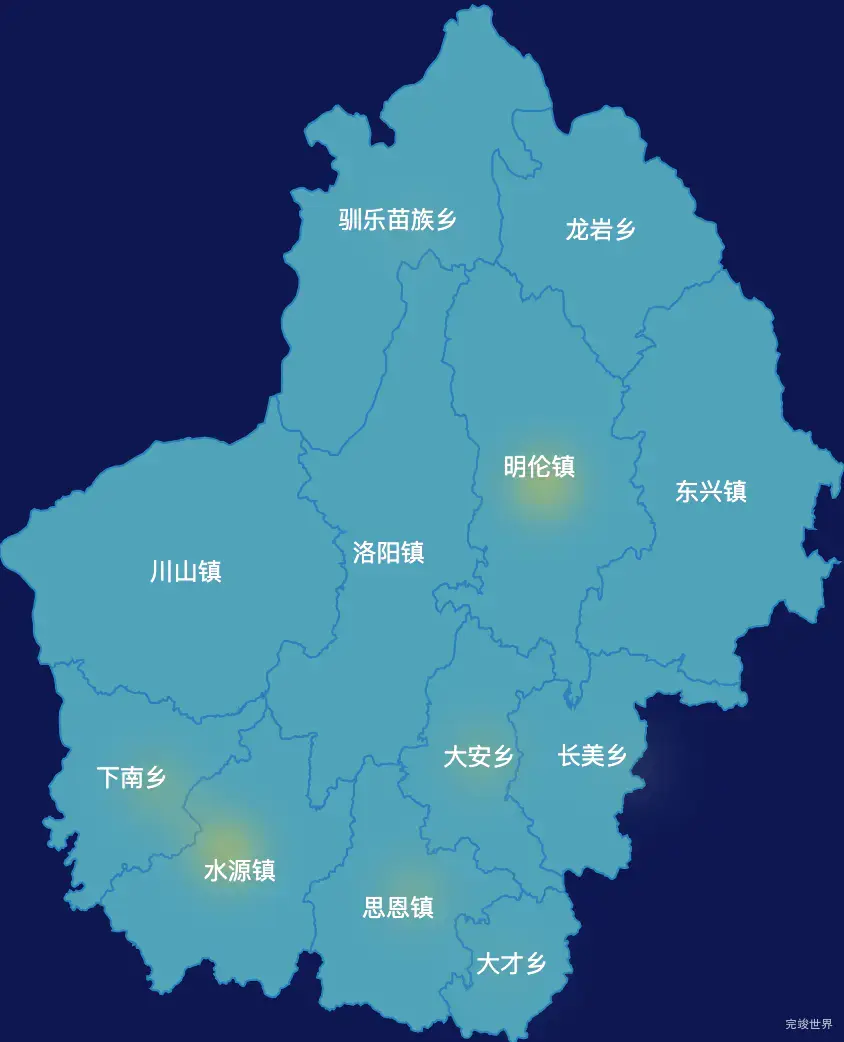 echarts河池市环江毛南族自治县geoJson地图热力图