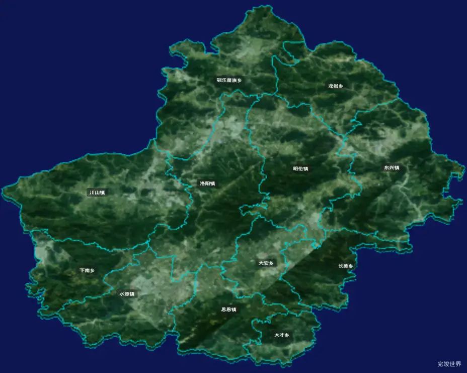 threejs河池市环江毛南族自治县geoJson地图3d地图CSS3D标签